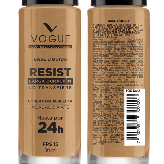 Base Vogue Maquillaje Larga Duración Canela X 30Ml