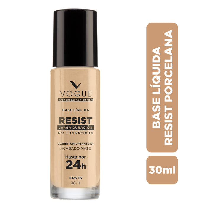 Base Vogue Maquillaje Larga Duración Porcelana X 30Ml