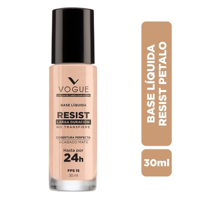 Base Liquida Vogue Resist Fps15 24Hr Pétalo X 30Ml