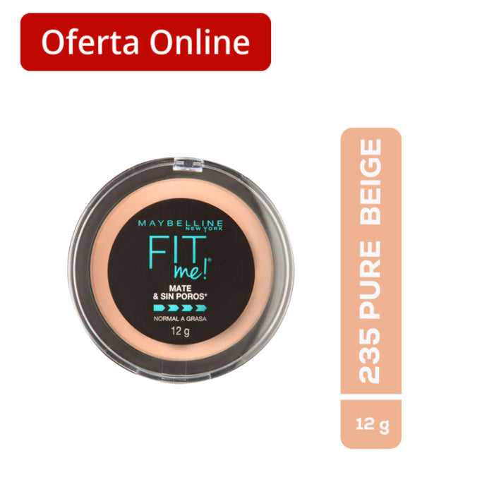 Polvo Matte + Poreless Maybelline Fitme 235 Pure Beige