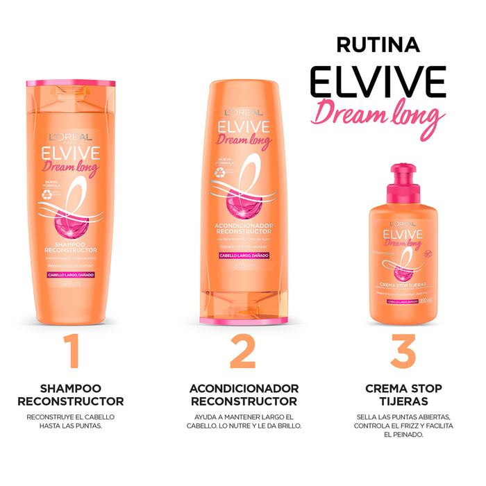 Crema Para Peinar Elvive Dream Long - Cabello Largo Dañado X 300Ml