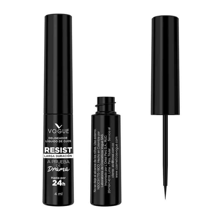 Delineador Liquido Vogue Ressist Negro X 4Ml