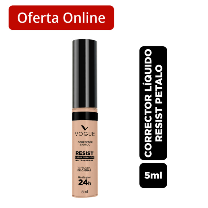 Corrector Liquido Vogue Larga Duración Pétalo X 5Ml