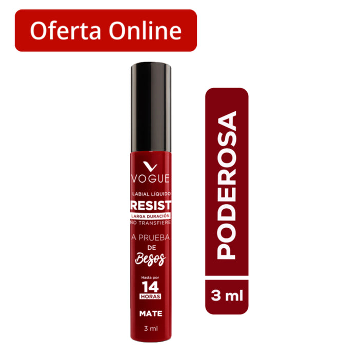 Labial Liquido Vogue Resist Poderosa X 3Ml