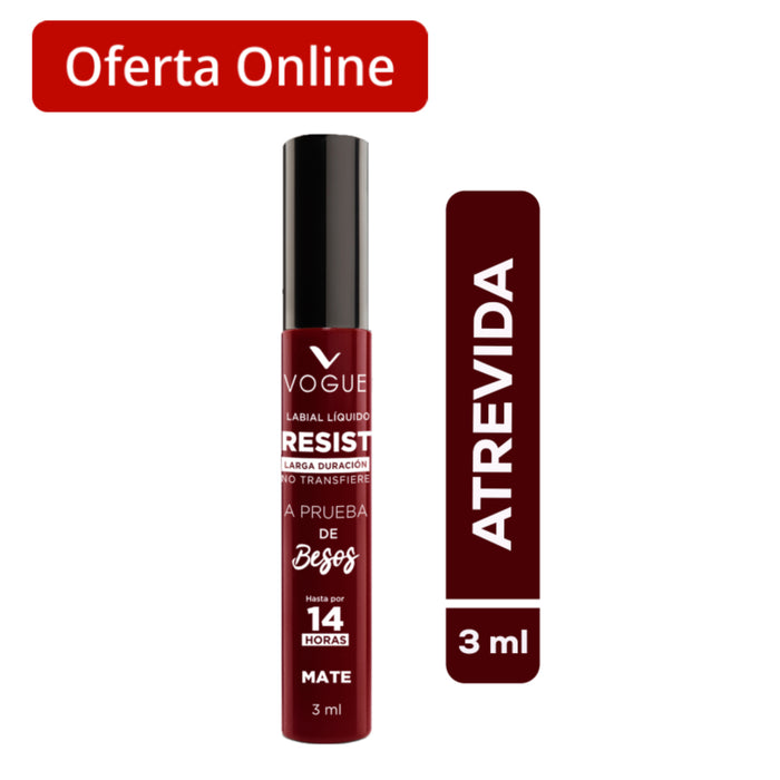 Labial Liquido Vogue Resist Atrevida X 3Ml