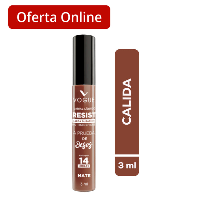 Labial Liquido Vogue Resist Cálida X 3Ml