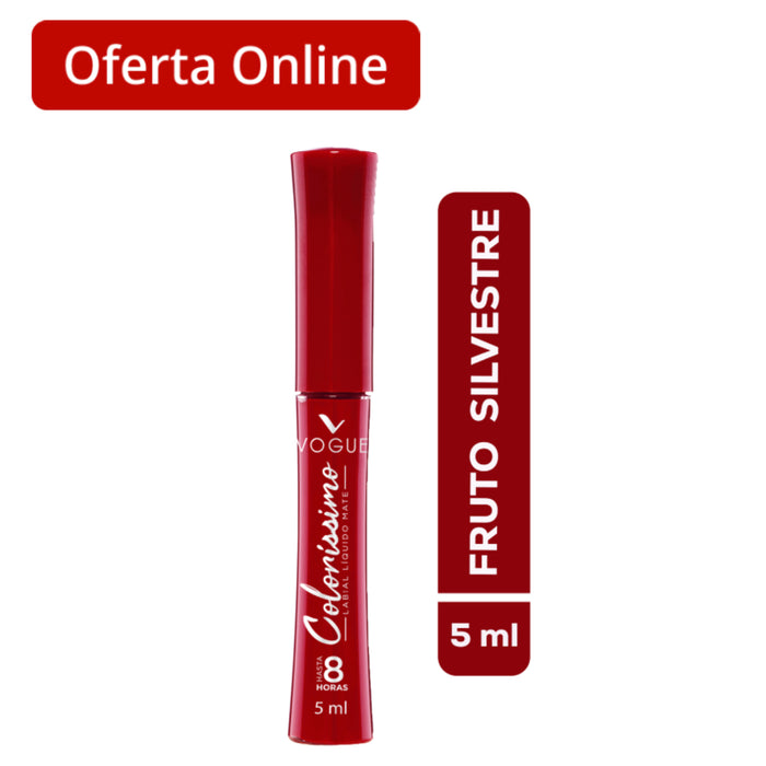 Labial Liquido Mate Vogue Colorissimo Fruto Silvestre X 5Ml