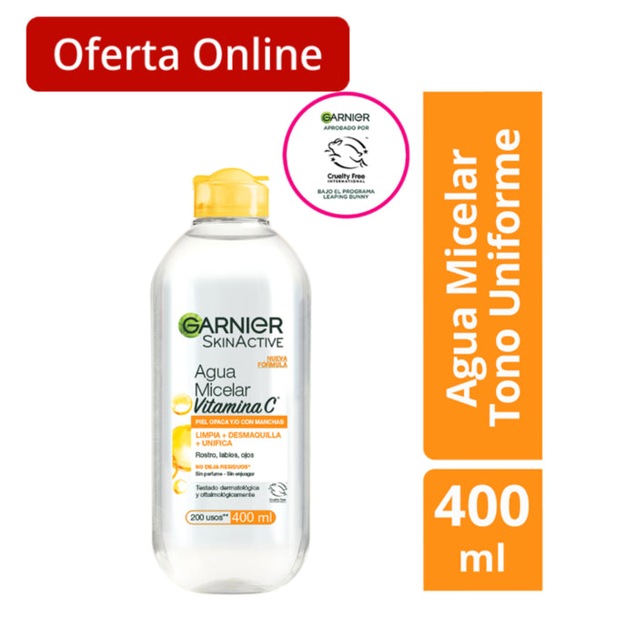 Agua Micelar Garnier Tono Uniforme X 400Ml