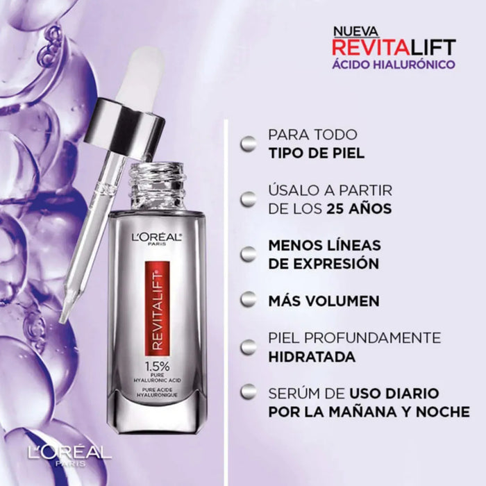 Sérum L'oréal Ácido Hialurónico Facial X 30Ml