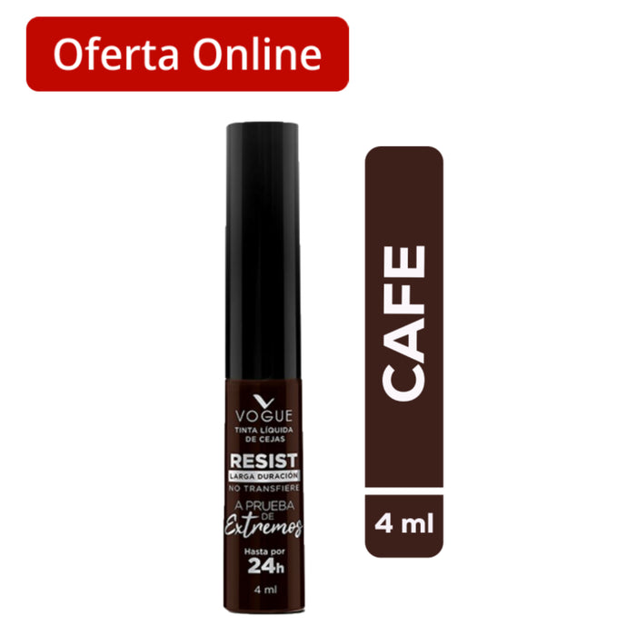 Tinta Para Cejas Vogue Liquida Resist Tono Café X 4Ml