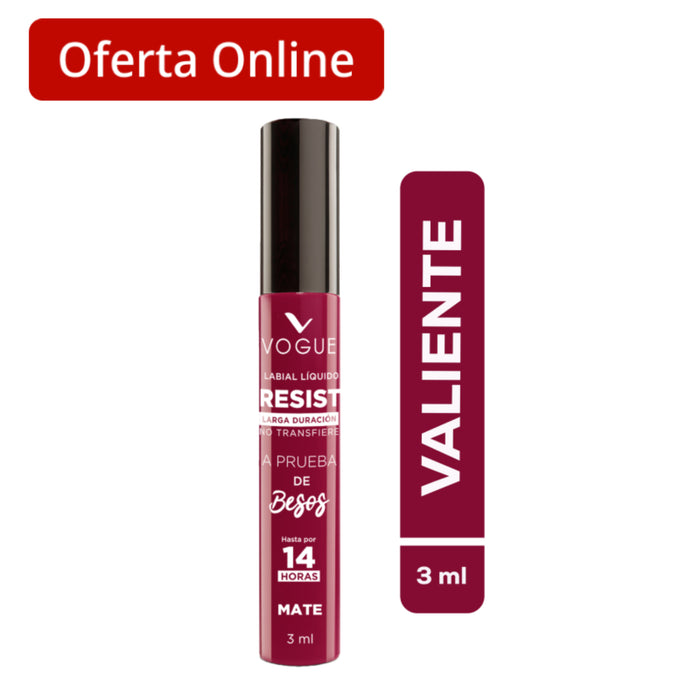 Labial  Liquido Vogue Resist Valiente X 3Ml