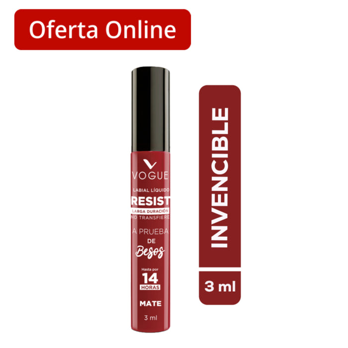 Labial Liquido Vogue Resist Invencible X 3Ml
