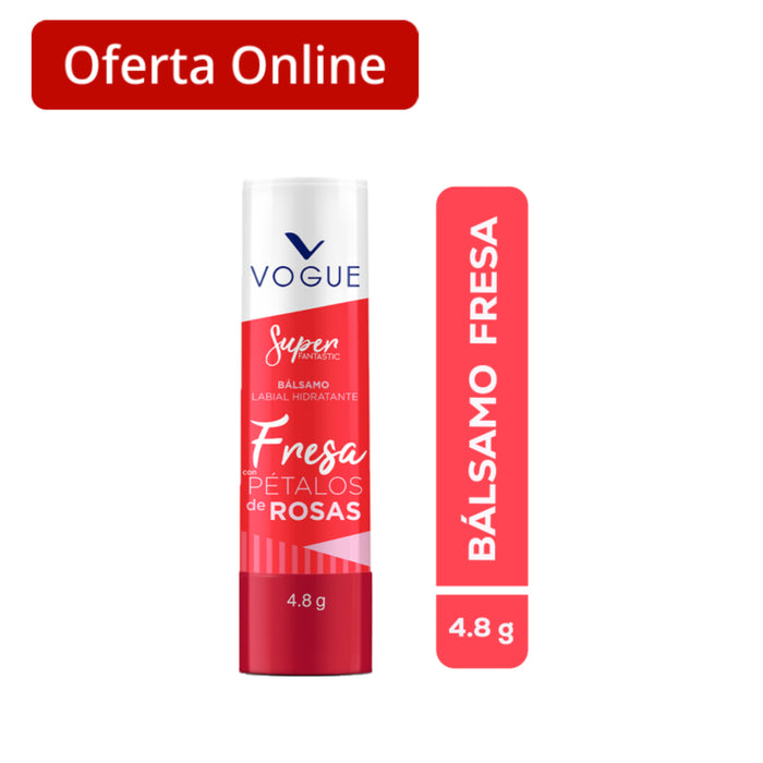 Bálsamo Vogue Labial Fresa X 4.8G
