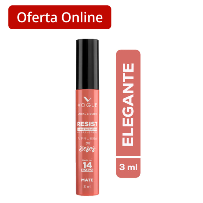 Labial Liquido Vogue Resist Elegante X 3Ml