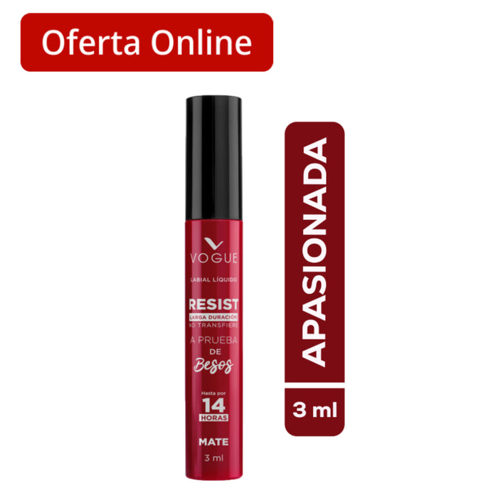 Labial Liquido Vogue Resist Apasionada X 3Ml
