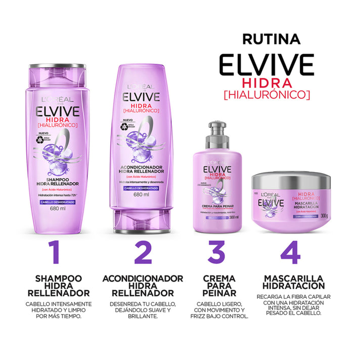 Shampoo Elvive Hidra Hialurónico - Cabello Deshidratado  X 680Ml