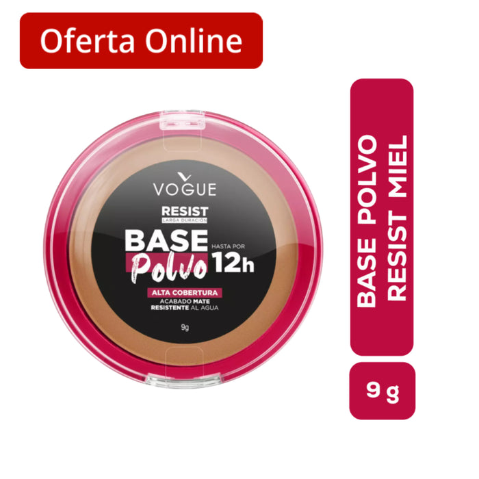 Base Vogue Resist En Polvo 12Hr Miel X 9G