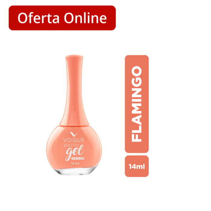 Esmalte Vogue Efecto Gel Flamingo X 14Ml