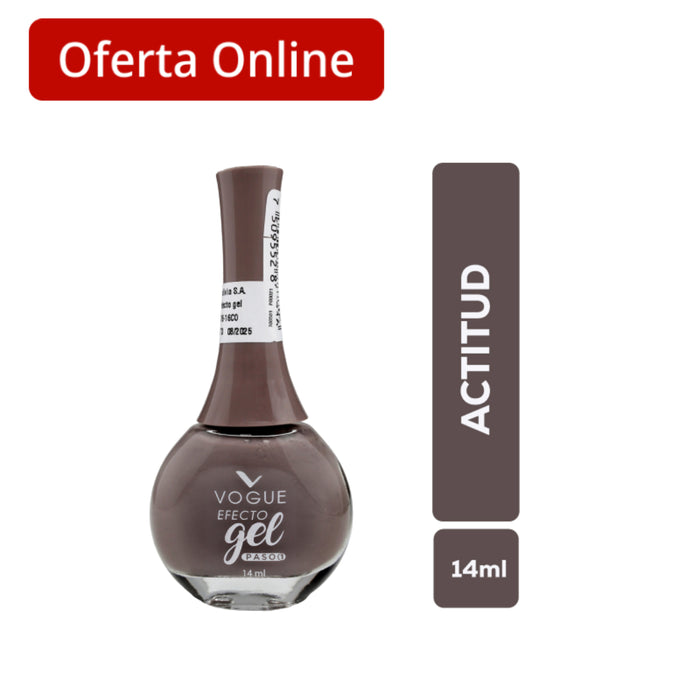 Esmalte Vogue Efecto Gel Actitud X 14Ml