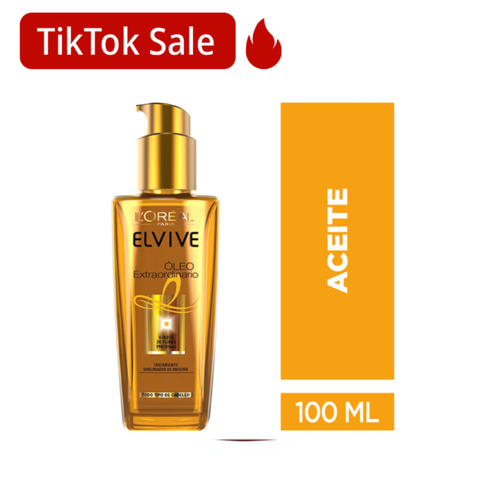 Aceite Elvive Tratamiento Capilar Extraordinario X 100Ml