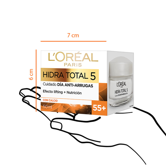 Crema L'oreal Hidra Total 5 Humectación Con Calcio + 55 X 50Ml