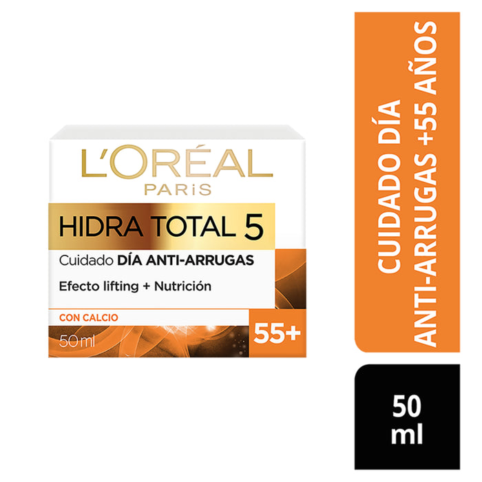 Crema L'oreal Hidra Total 5 Humectación Con Calcio + 55 X 50Ml