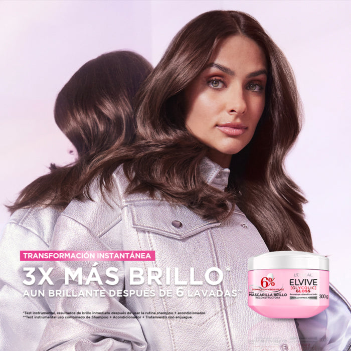 Mascarilla Capilar Elvive Glycolic Glosuperstay - Cabello Opaco 300G