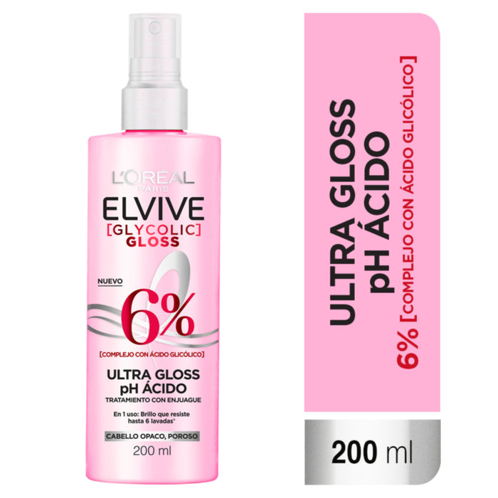 Tratamiento Elvive Acidifier Glycolic Glosuperstay - Cabello Opaco X 200Ml