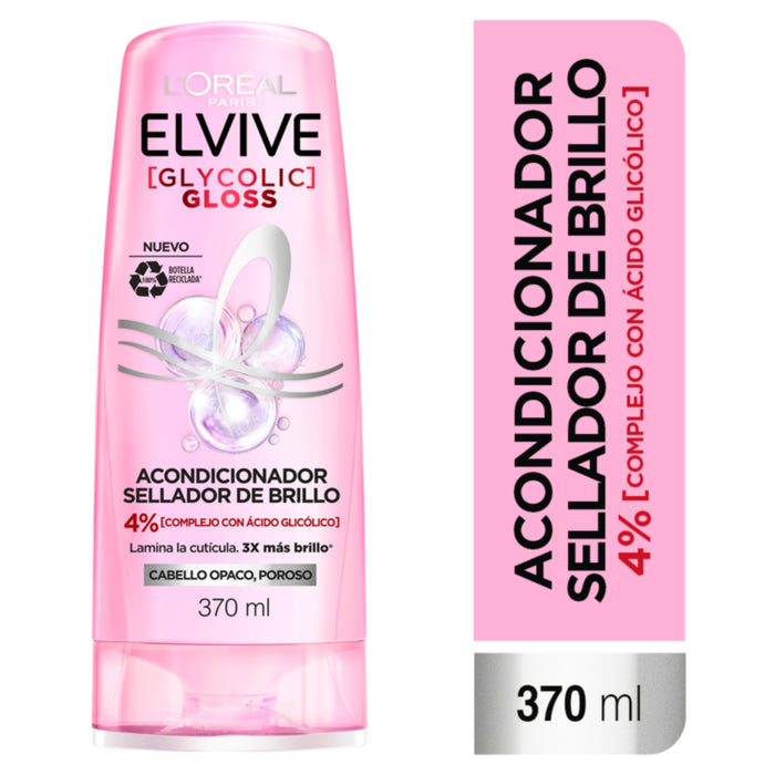 Acondicionador Elvive Glycolic Glosuperstay - Cabello Opaco X 370Ml