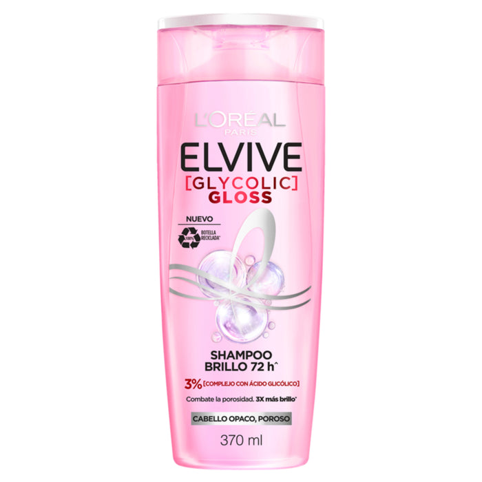 Shampoo Elvive Glycolic Glosuperstay - Cabello Opaco X 370Ml