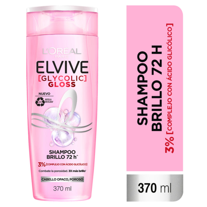 Shampoo Elvive Glycolic Glosuperstay - Cabello Opaco X 370Ml