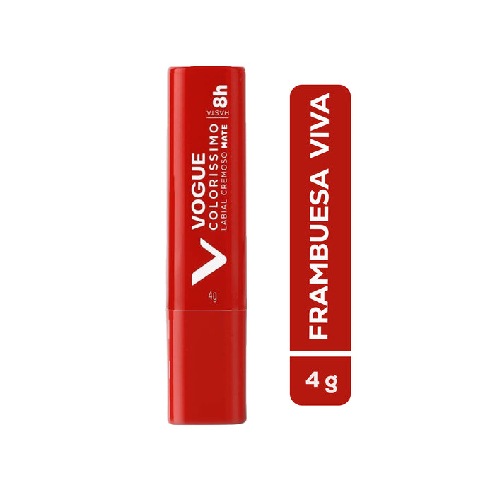 Labial En Barra Vogue Colorissimo Mate Frambuesa Viva X 5Ml