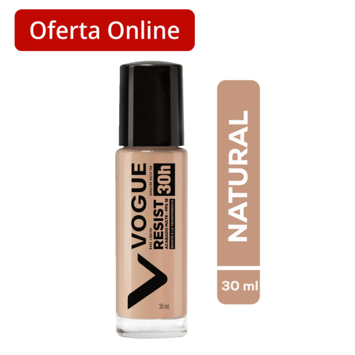 Base Liquida Vogue Resist Fps15 24Hr Natural X 30Ml