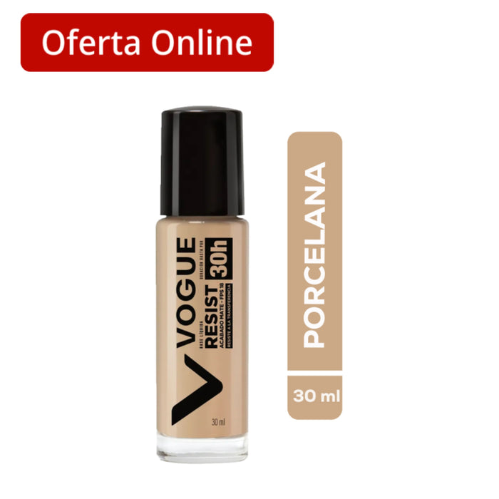 Base Liquida Vogue Resist Fps15 24Hr Porcelana X 30Ml