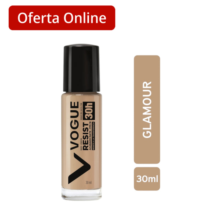 Base Liquida Vogue Resist Fps15 24Hr Glamour X 30Ml