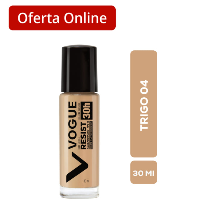 Base Liquida Vogue Resist Trigo Fps18 30Hr X 30Ml