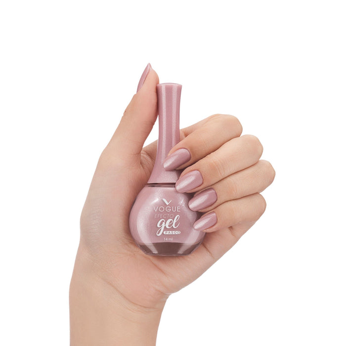 Esmalte Vogue Efecto Gel Tono Rose X 14Ml