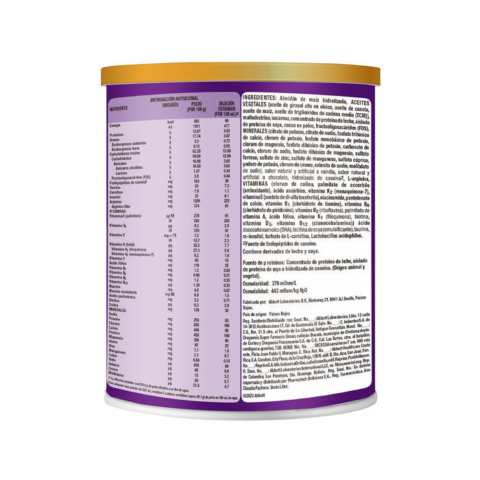 Pediasure Peptigro Chocolate Lata X 400G
