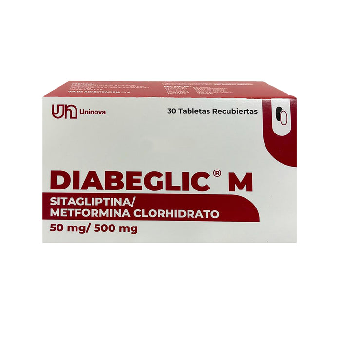 Diabeglic M 50/500Mg Sitagliptina/Metformina Clorhidrato X Tableta