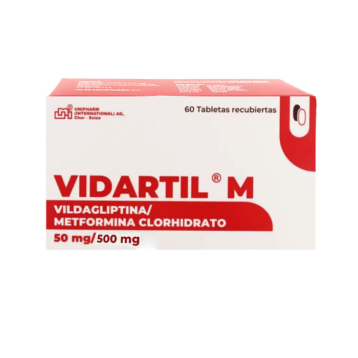 Vidartil M 50/500Mg Vildagliptina/Metformina Clorhidrato X Tableta