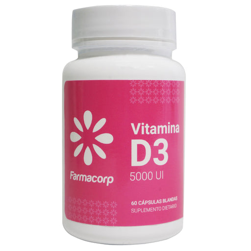 Vitamina D3 Farmacorp 5000Ui X 60 Cápsulas Blandas