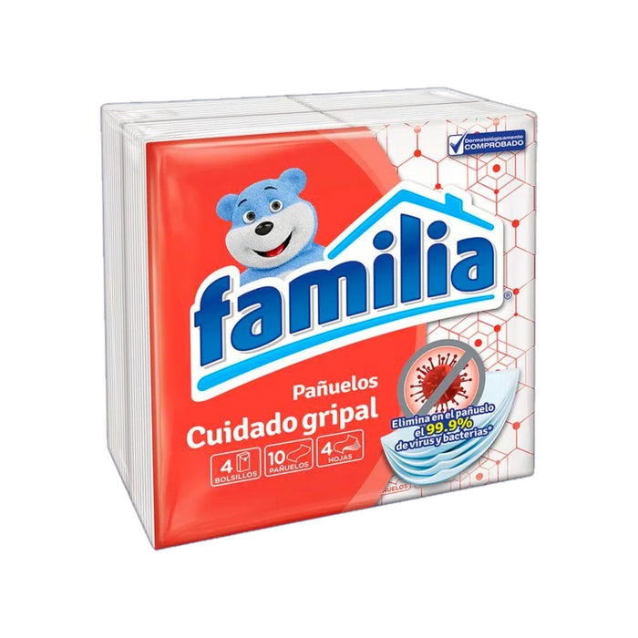 Pañuelos Familia Cuidado Gripal 4H Paquete X 4 Unidades