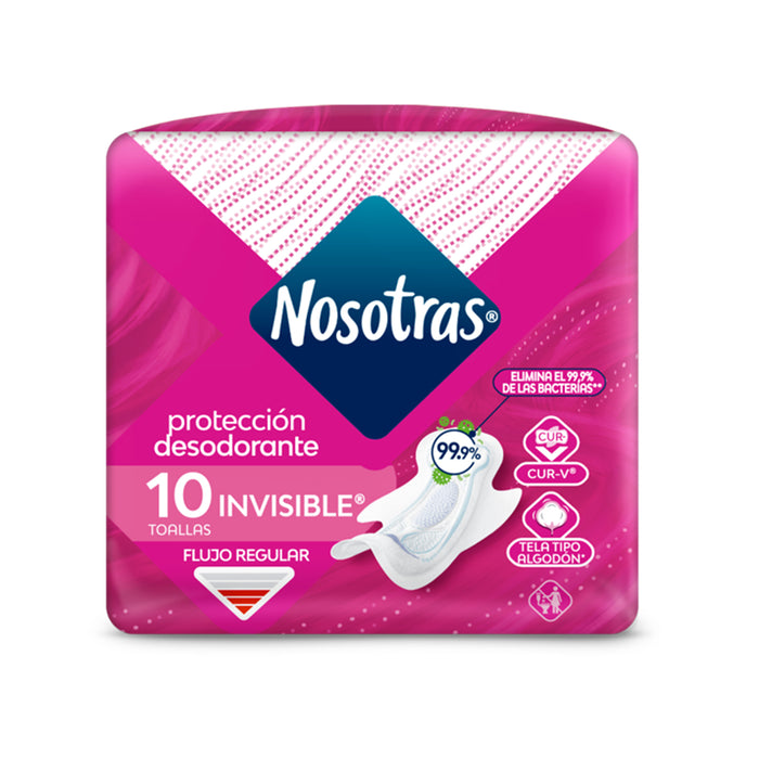 Nosotras Toalla Desodorante Invisible X 10 Unidades