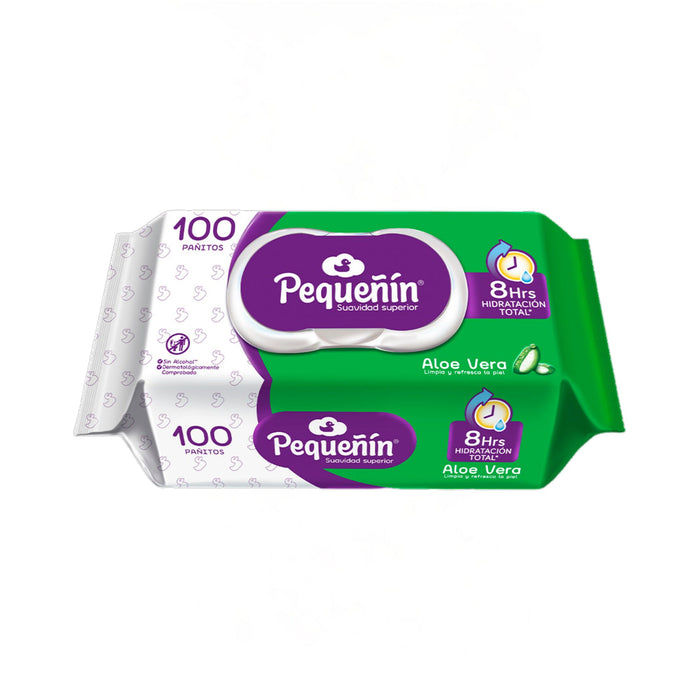 Pañitos Húmedos Pequeñin Con Aloe Vera X 100 Unidades