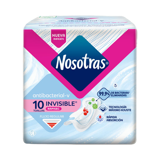 Toallitas Femeninas Nosotras Antibacterial Invisible Rapigel X...