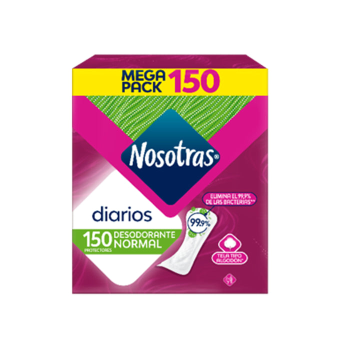 Nosotras Diarios Normal Desodorante X 150 Unidades