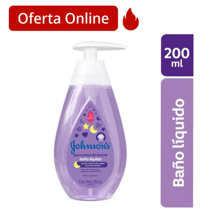 Baño Líquido Johnson Antes De Dormir X 200Ml