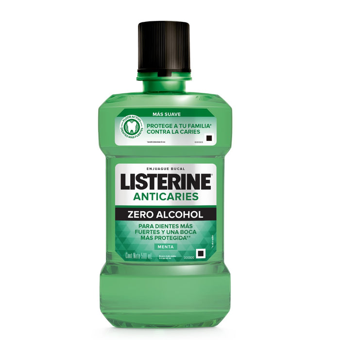 Listerine Enjuague Bucal Anticaries Zero Alcohol X 500Ml