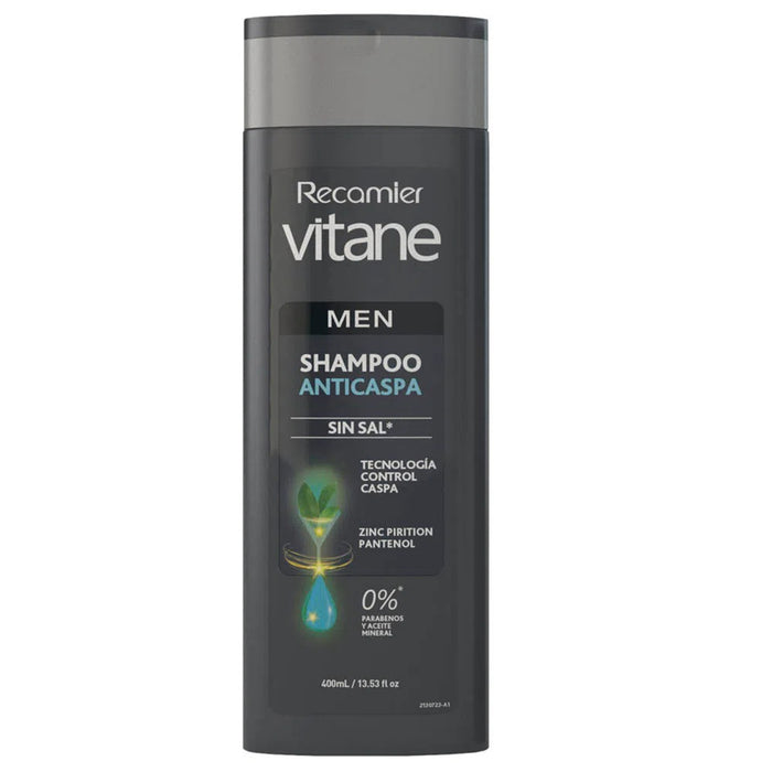 Recamier Vitane Men Shampoo X 400Ml Zpt+Amino Comp