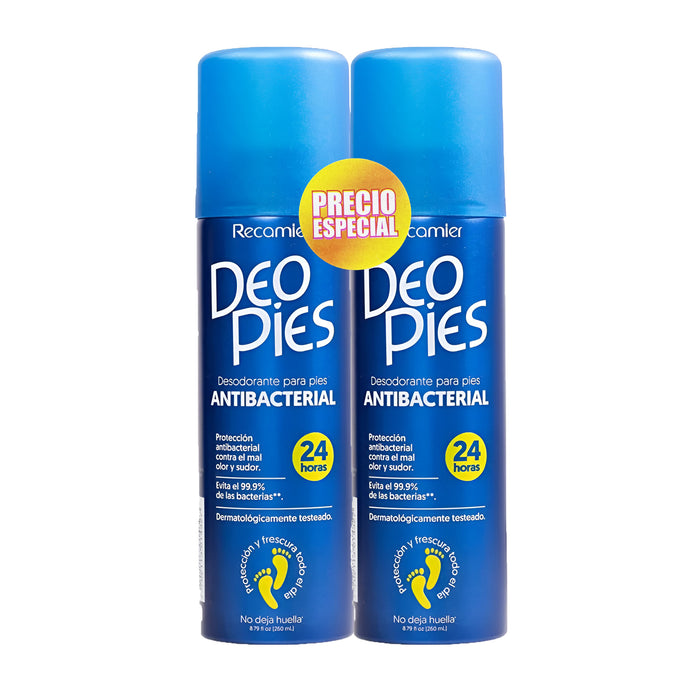 Desodorante Para Pies Recamier Pack Deo Antibacterial 2 X 260Ml